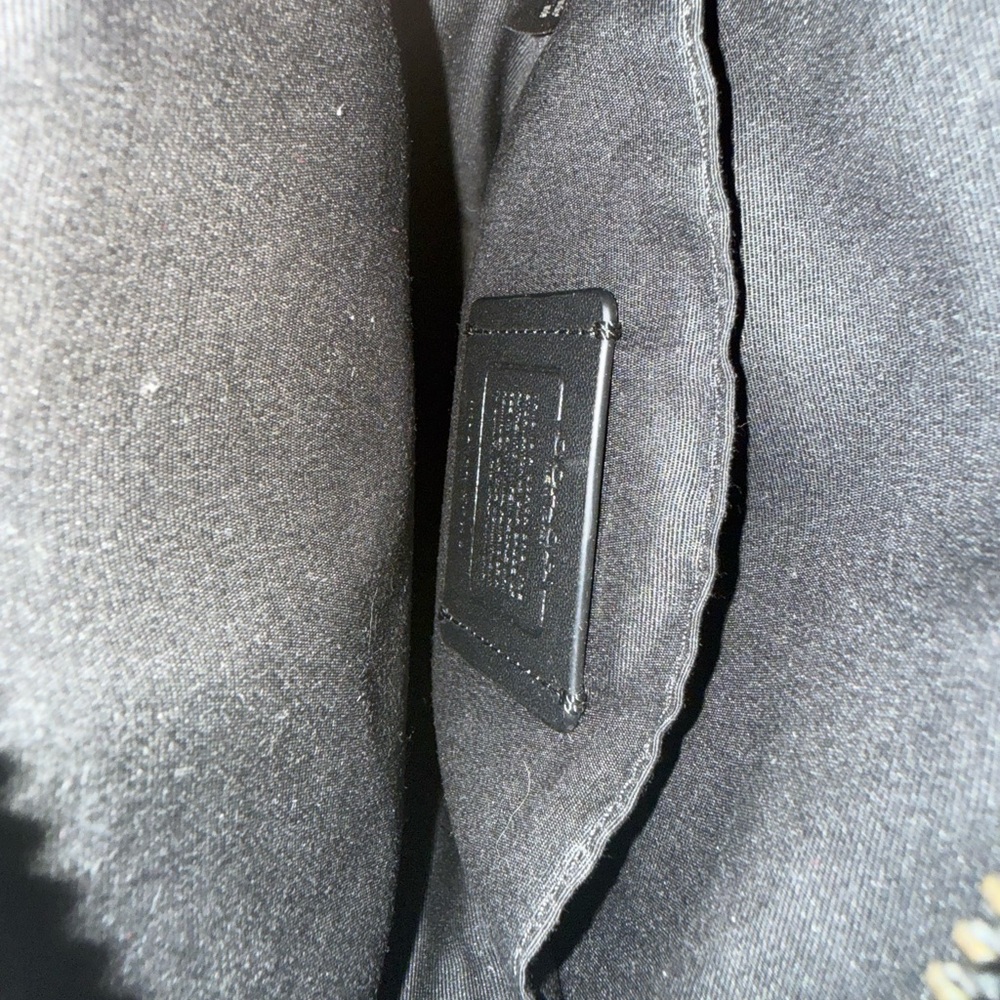 Coach Black Pebbled Leather Messenger Bag - Picture 6 of 6